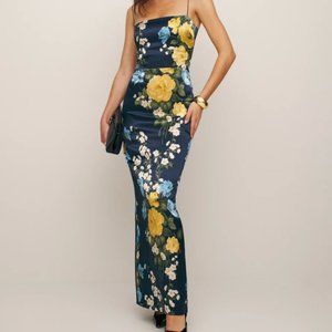 Reformation Frankie Silk Dress in Donatella | Size 4